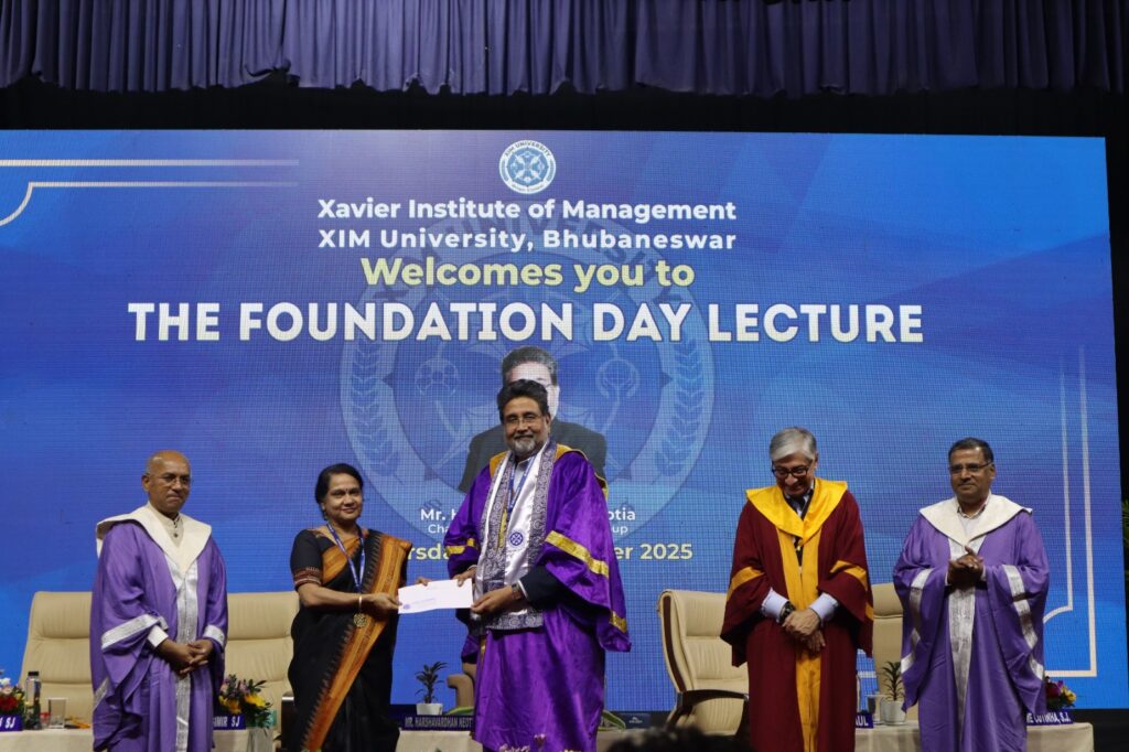 XIM University, Xavier Institute of Management, Foundation Day, Harshavardhan Neotia, Padma Shri, Bhubaneswar, management education, higher education, business management, Ambuja Neotia Group, honorary doctorate, leadership, industry connect, university event, Odisha education news