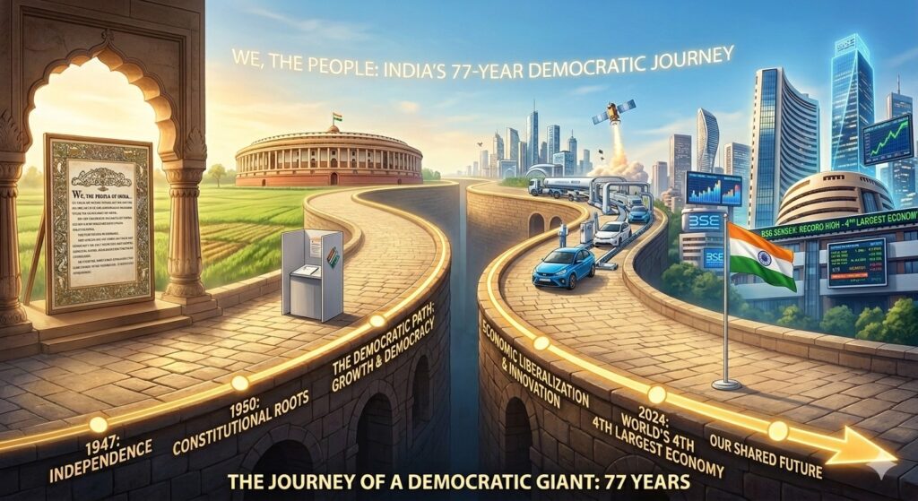 Indian Constitution, We the People, Preamble of India, Indian Democracy, Economic Reforms, India Unbound, Global Information Age, Social Justice, Unity in Diversity, Suresh Chandra Sarangi.