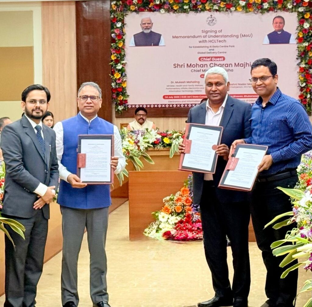 HCLTech AI data centre, Odisha Sovereign AI Park, Sarvam AI, Mohan Charan Majhi, Roshni Nadar Malhotra, artificial intelligence India, tech investment Odisha, sovereign AI capabilities, Bhubaneswar data centre