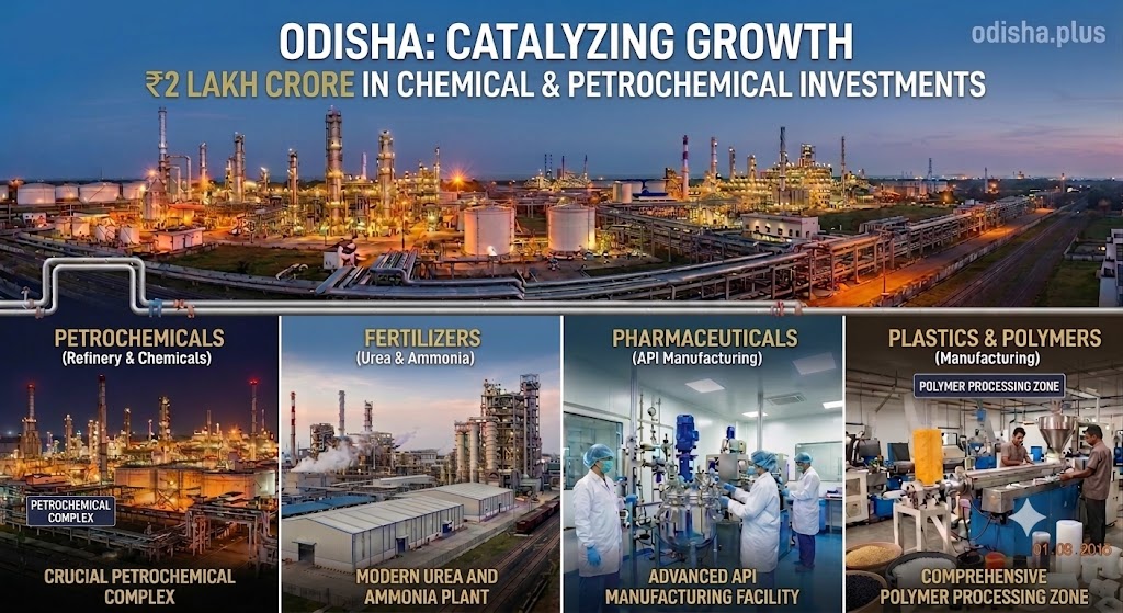 chemical investments Odisha, petrochemical sector, PCPIR Odisha, IPICOL, Hemant Sharma, industrial policy, single-window clearance, green energy manufacturing, Indian Oil Corporation, business growth