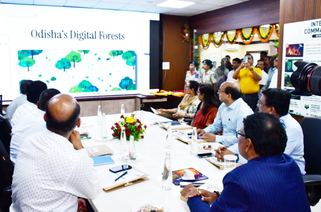 Integrated Forest Monitoring & Command Centre, IFMCC, Odisha Forest Department, forest governance, digital forest monitoring, GIS analytics, satellite monitoring, Odisha forestry, wildlife protection, forest conservation, OFMS Version II, CA Land Bank, Aranya Bhawan, sustainable forestry, Odisha Environment Department
