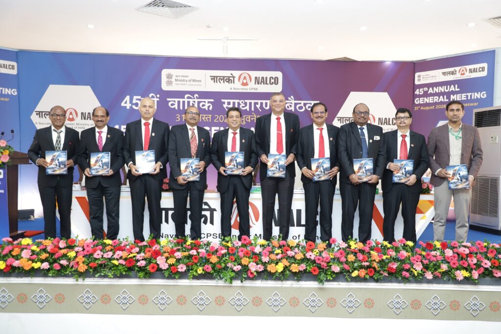 NALCO financial performance FY 2025-26, National Aluminium Company Limited AGM, highest revenue and PAT NALCO, Brijendra Pratap Singh NALCO CMD, Damanjodi alumina refinery expansion, NALCO dividend payout